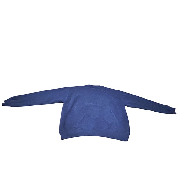 Vintage Jerzees Lone Wolf Moon Graphic Sweatshirt Size L Navy - Picture 4 of 13